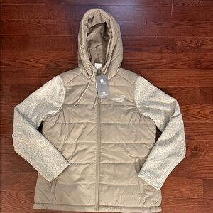 New Balance Beige and Light Gray Quilted Jacket